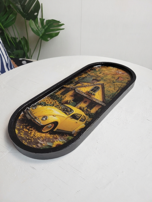 plateau voiture jaune