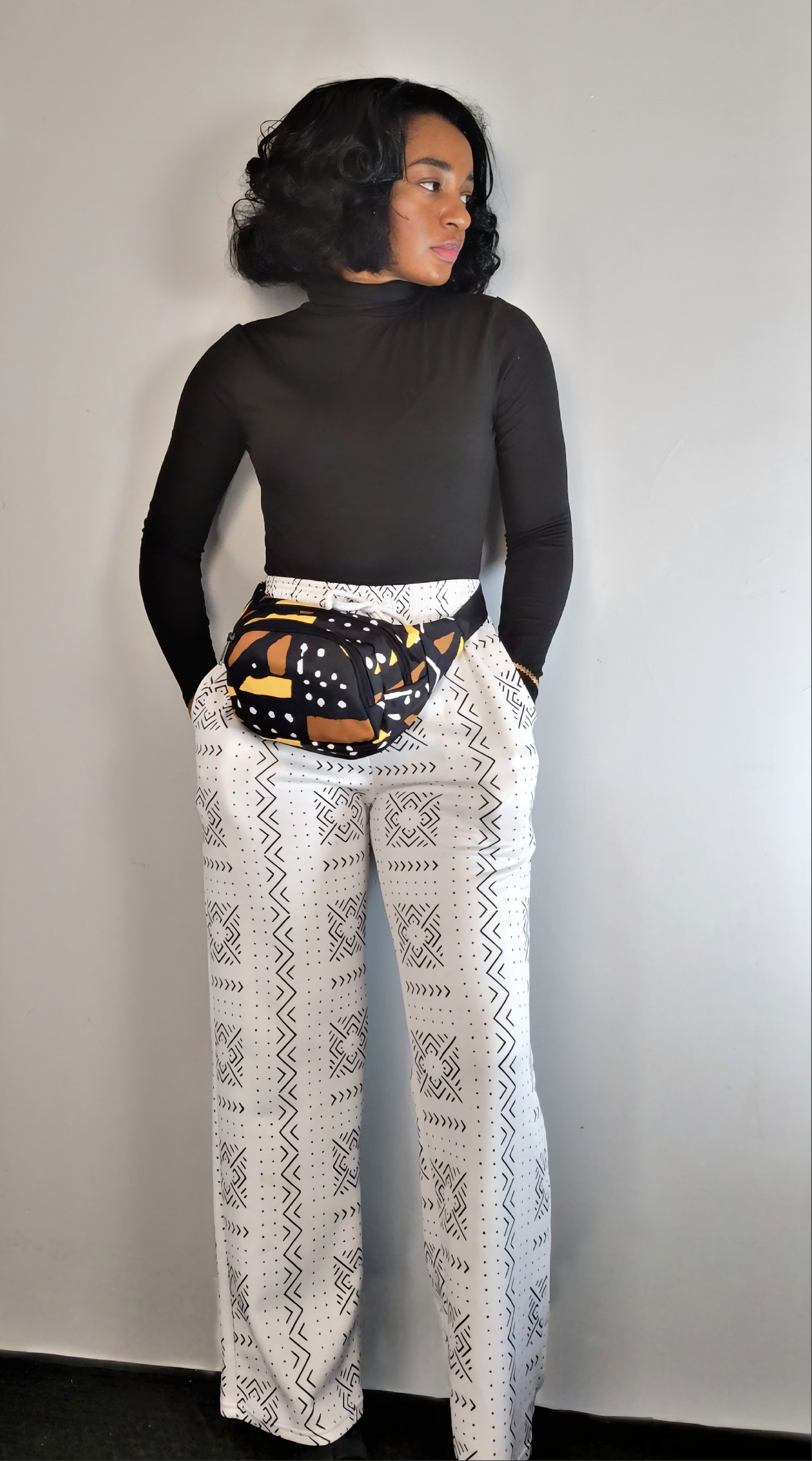 Pantalon Bogolan blanc