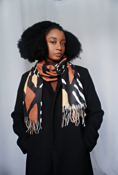Écharpe bogolan mudcloth design