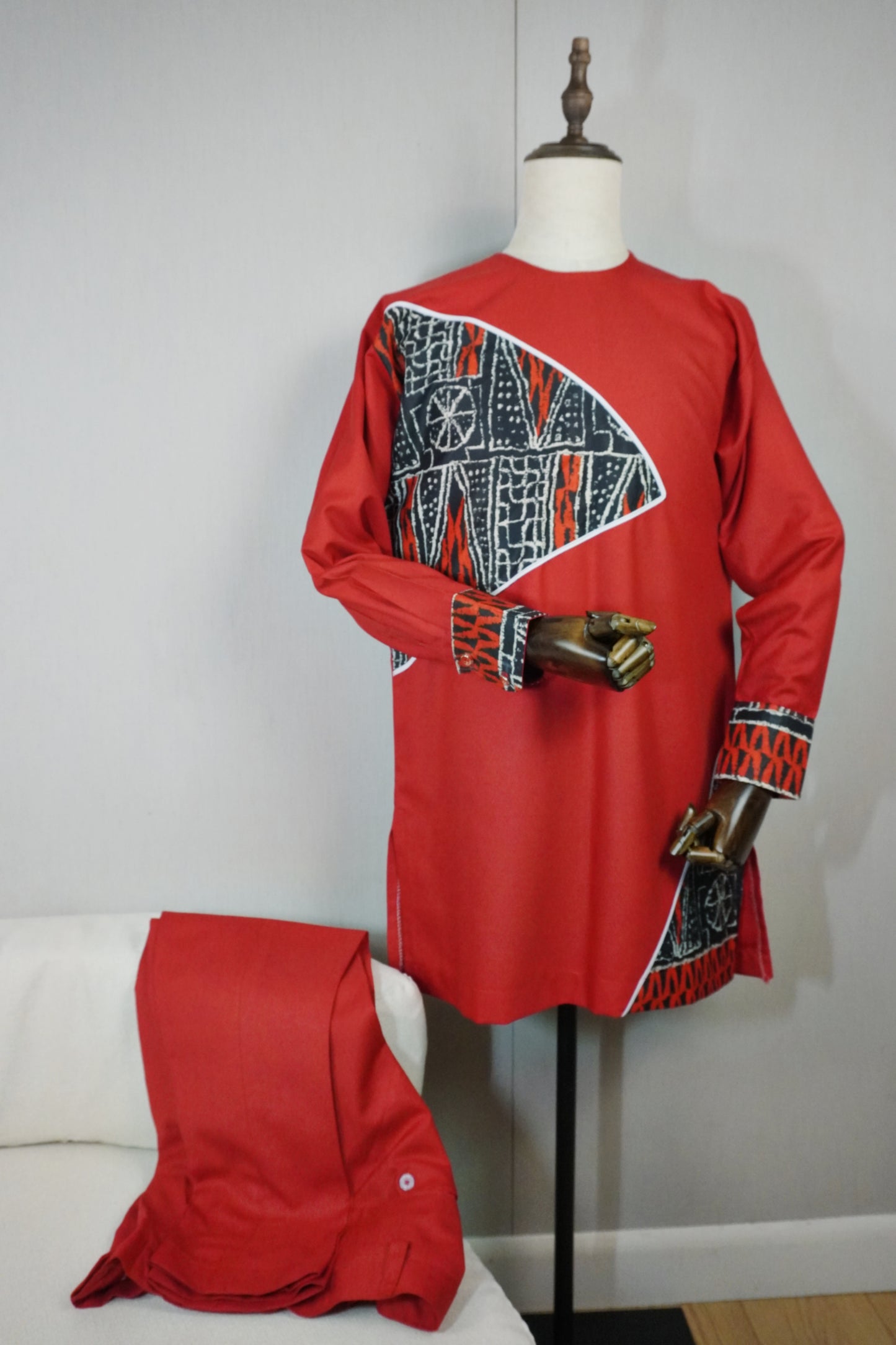 Ensemble Tunique Ndop rouge