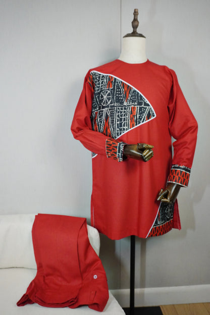 Ensemble Tunique Ndop rouge