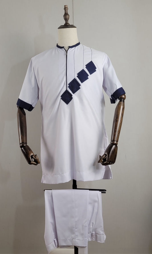 Ensemble Tunique, Losanges Marine en Cascade