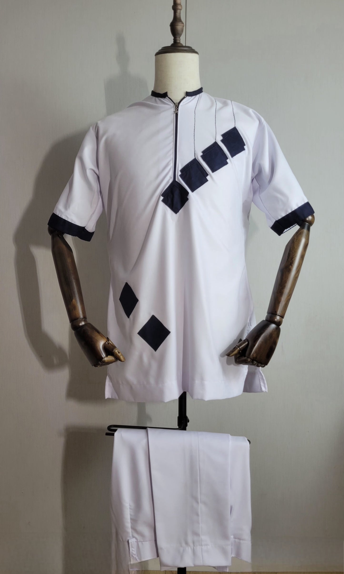 Ensemble Tunique, Losanges Marine en Cascade