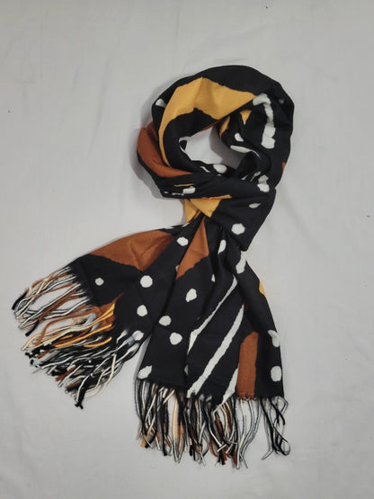 écharpe bogolan en imitation de cashmere
