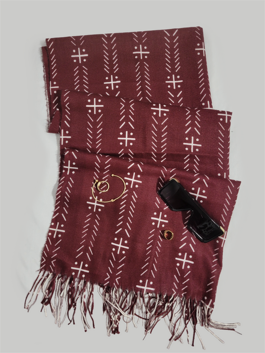 Echarpe rouge Bordeaux
