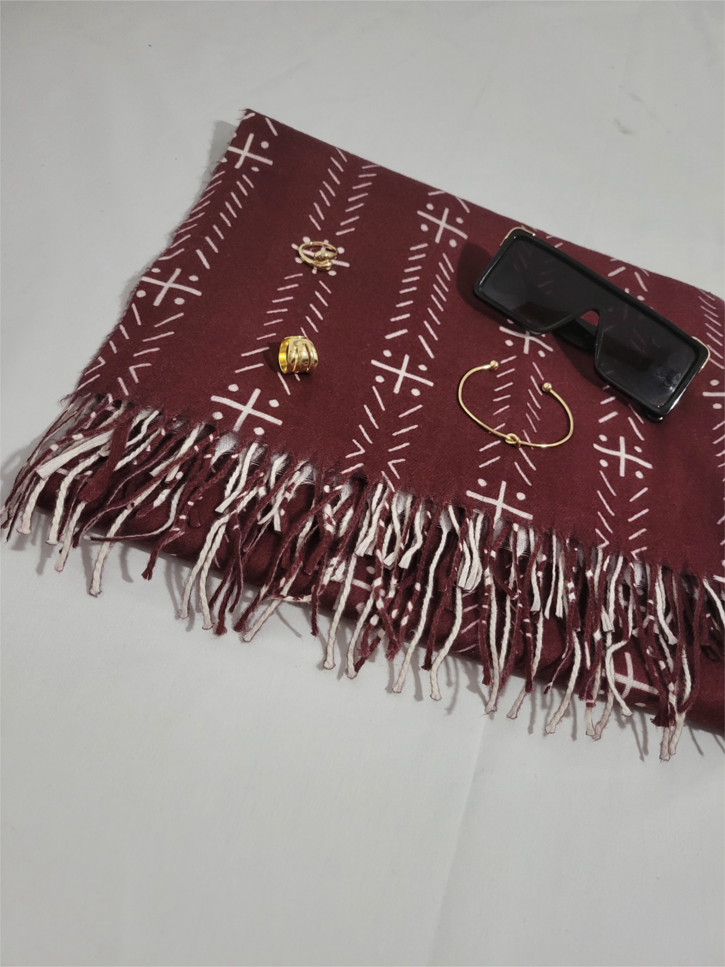 Echarpe rouge Bordeaux