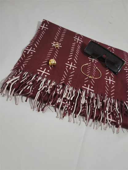 Echarpe rouge Bordeaux