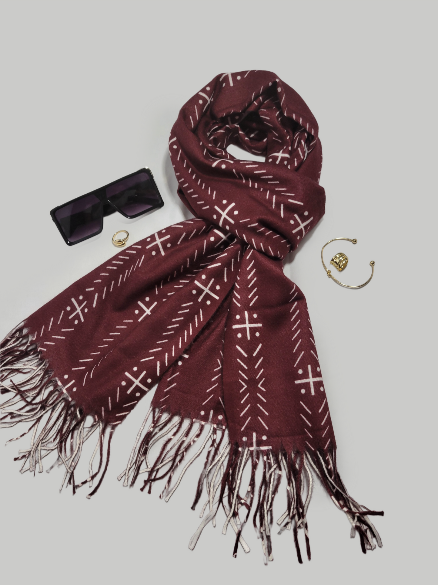 Echarpe rouge Bordeaux