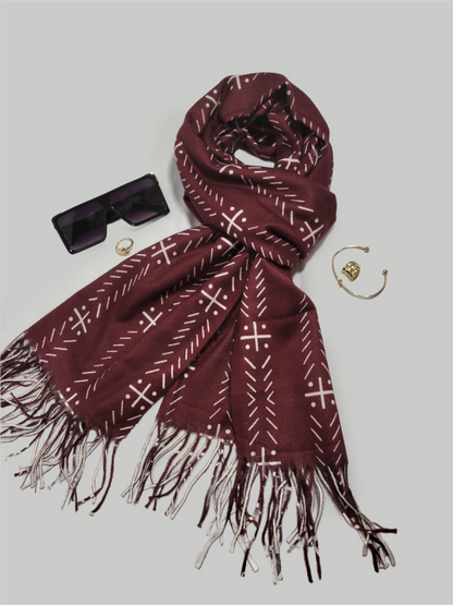 Echarpe rouge Bordeaux
