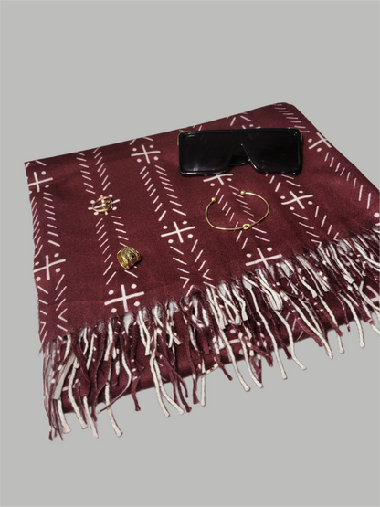 Echarpe rouge Bordeaux
