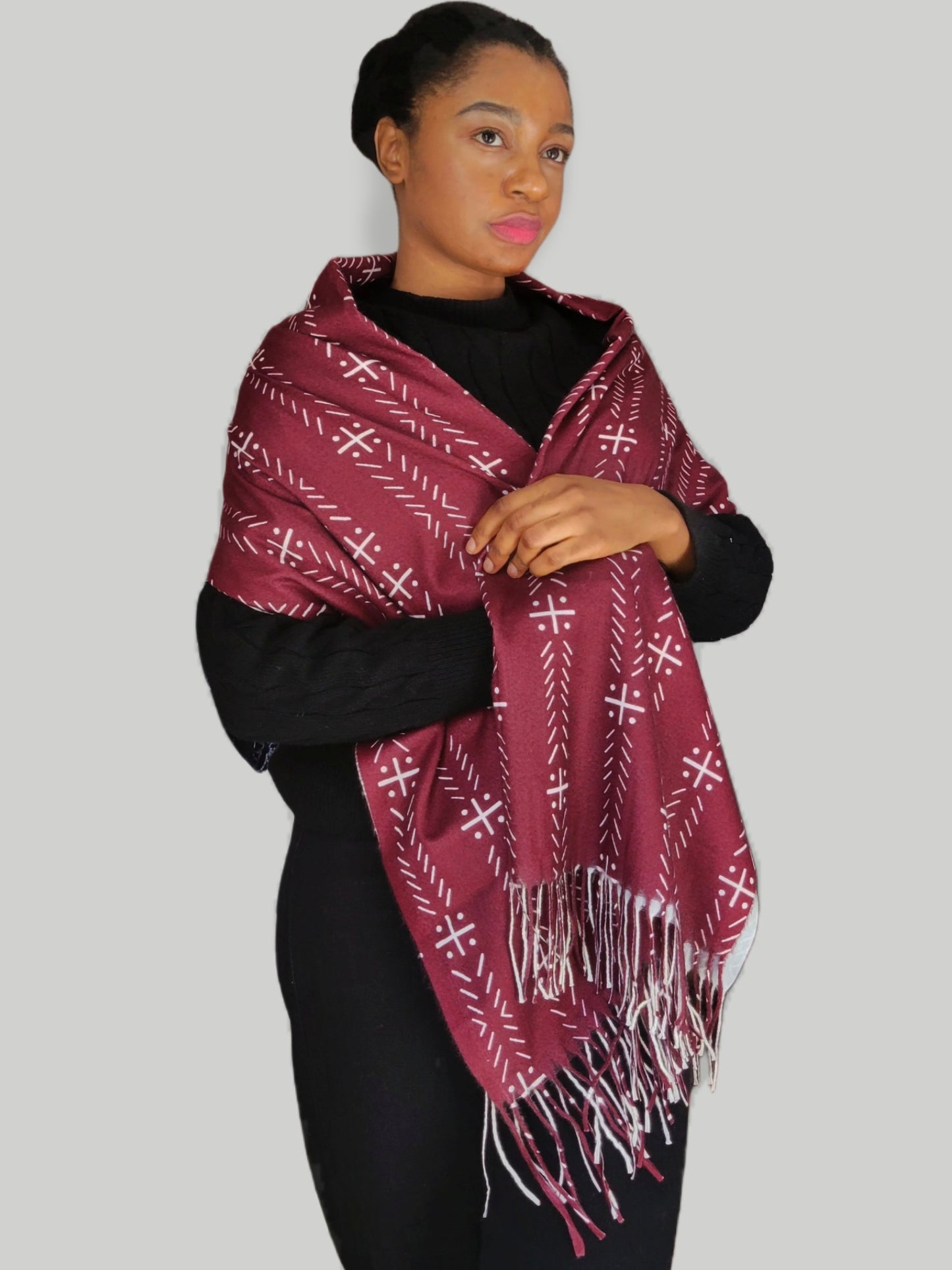 Echarpe rouge Bordeaux
