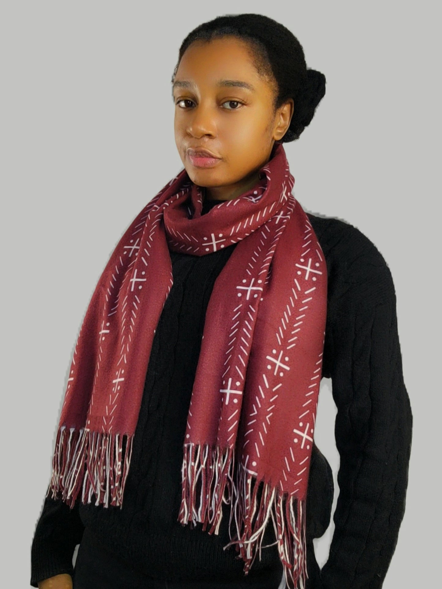 Echarpe rouge Bordeaux