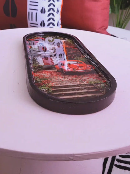 plateau voiture rouge
